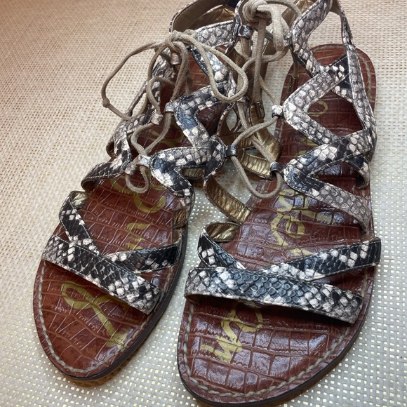 Sam Edelman Snakeskin Leather Sandals (Size: 8.5) - Picture 6 of 8